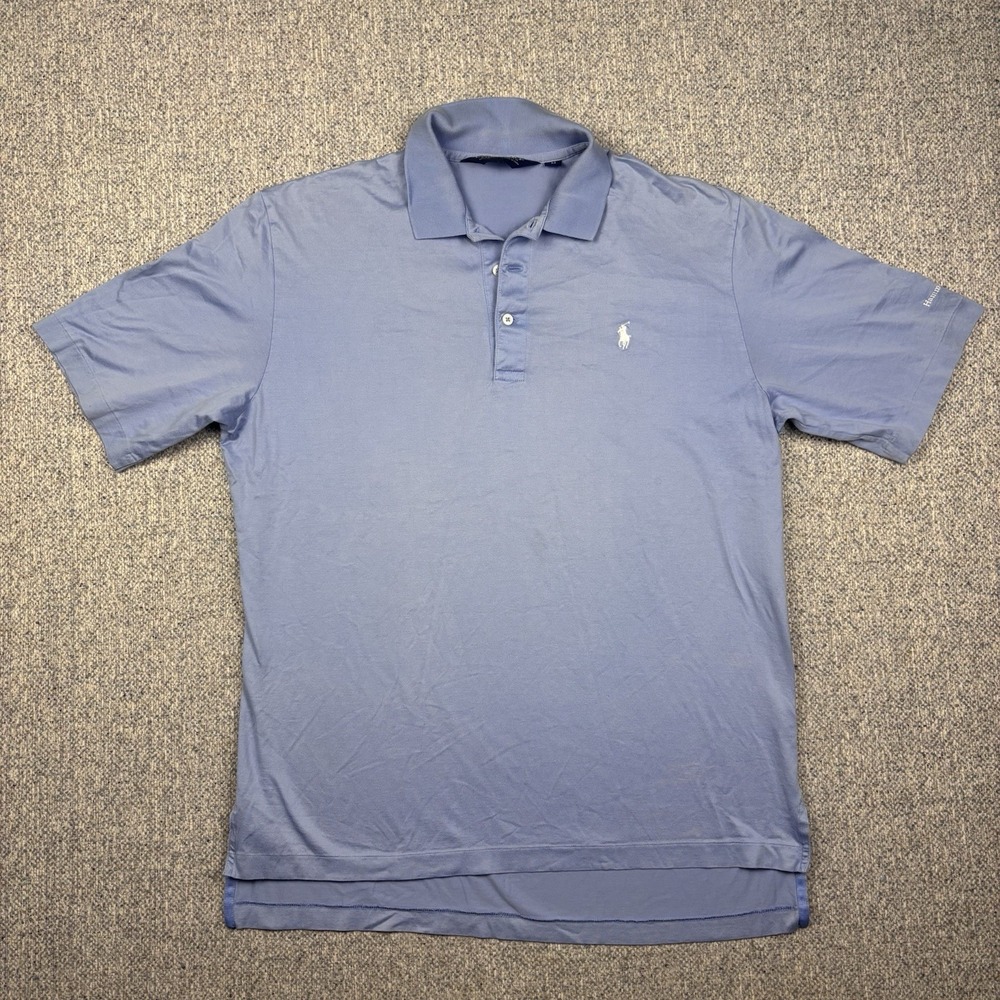 Polo‎ Golf Ralph Lauren Polo Shirt Mens M Blue Pima Cotton Hammock Dunes Club